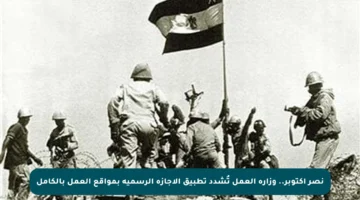 نصر أكتوبر.. وزارة العمل تُشدد تطبيق الإجازة الرسمية بمواقع العمل بالكامل